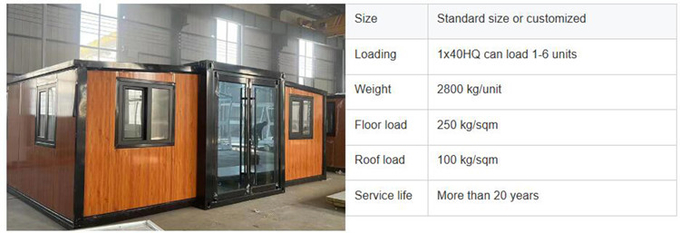 5850 X 2250 X 2500mm Prefabricated Expandable Container House 7