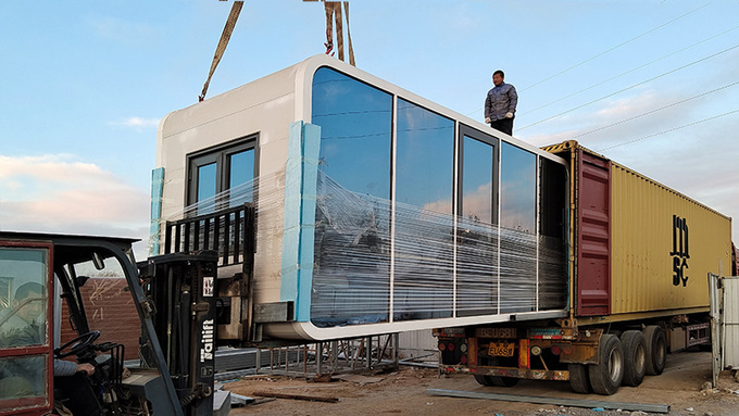 Prefab Detachable Container House Apple Capsule Office Tiny Cabin Indoor Apple Cabin 14