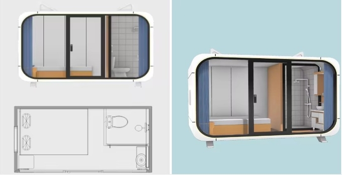Prefab Detachable Container House Apple Capsule Office Tiny Cabin Indoor Apple Cabin 1