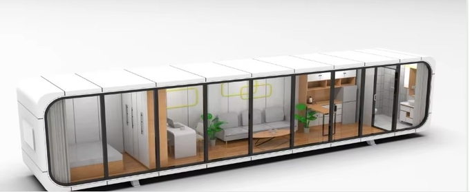 Prefab Detachable Container House Apple Capsule Office Tiny Indoor Apple Cabin 9