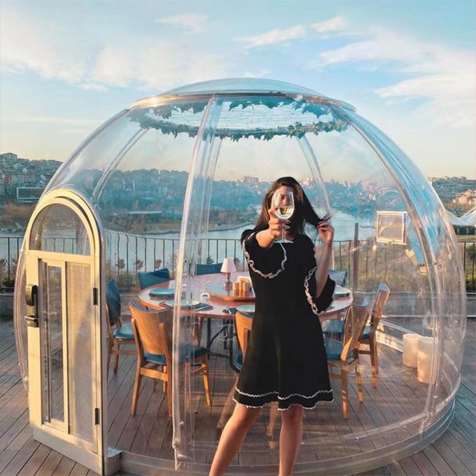 Outdoor Prefab Dome Homes Luxury Transparent Inflatable Bubble Lodge Camping Hotel Tent 3