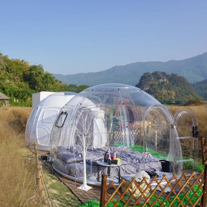 Outdoor Prefab Dome Homes Luxury Transparent Inflatable Bubble Lodge Camping Hotel Tent 2