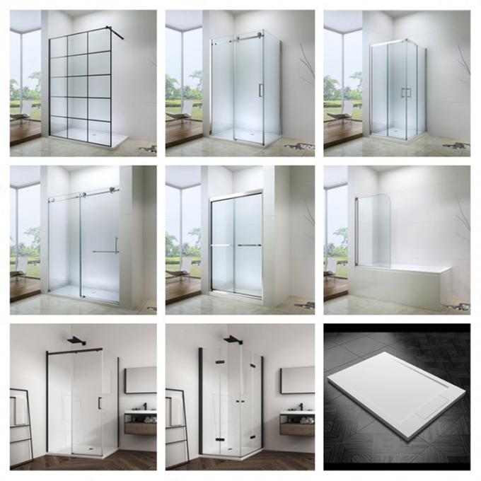 Frameless Frame Style Bathroom Shower Cabinets 6mm Glass 3
