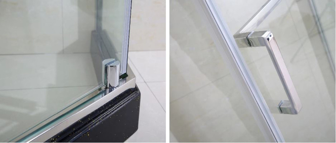 6 8 10mm Bathroom Shower Cabinets Frameless SS Hinge Swing Clear Glass Shower Door 3