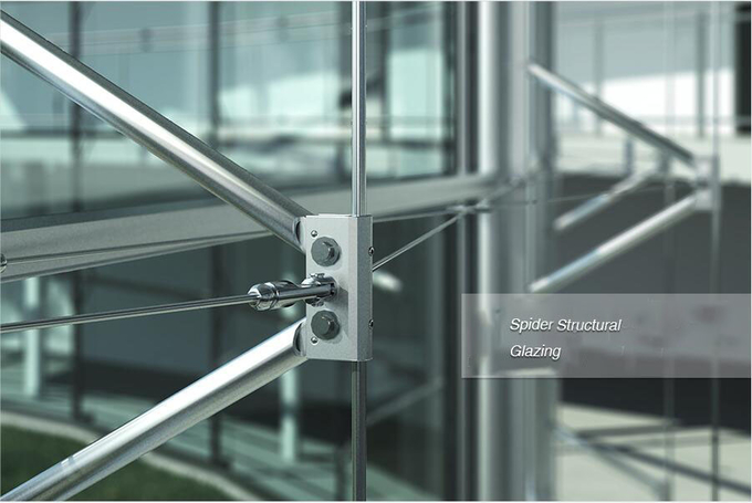Structural Glazing Point Supported Glass Curtain Wall Spider Glass Curtain Wall System 3