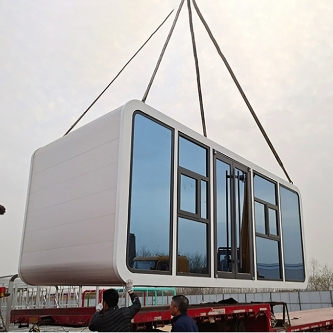 Prefab Detachable Container House Apple Capsule Office Tiny Cabin Indoor Apple Cabin 11