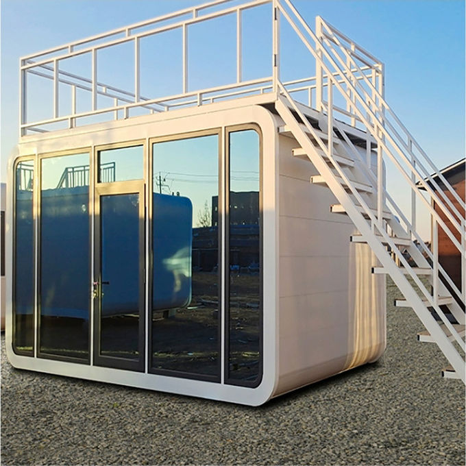 Prefab Detachable Container House Apple Capsule Office Tiny Cabin Indoor Apple Cabin 12